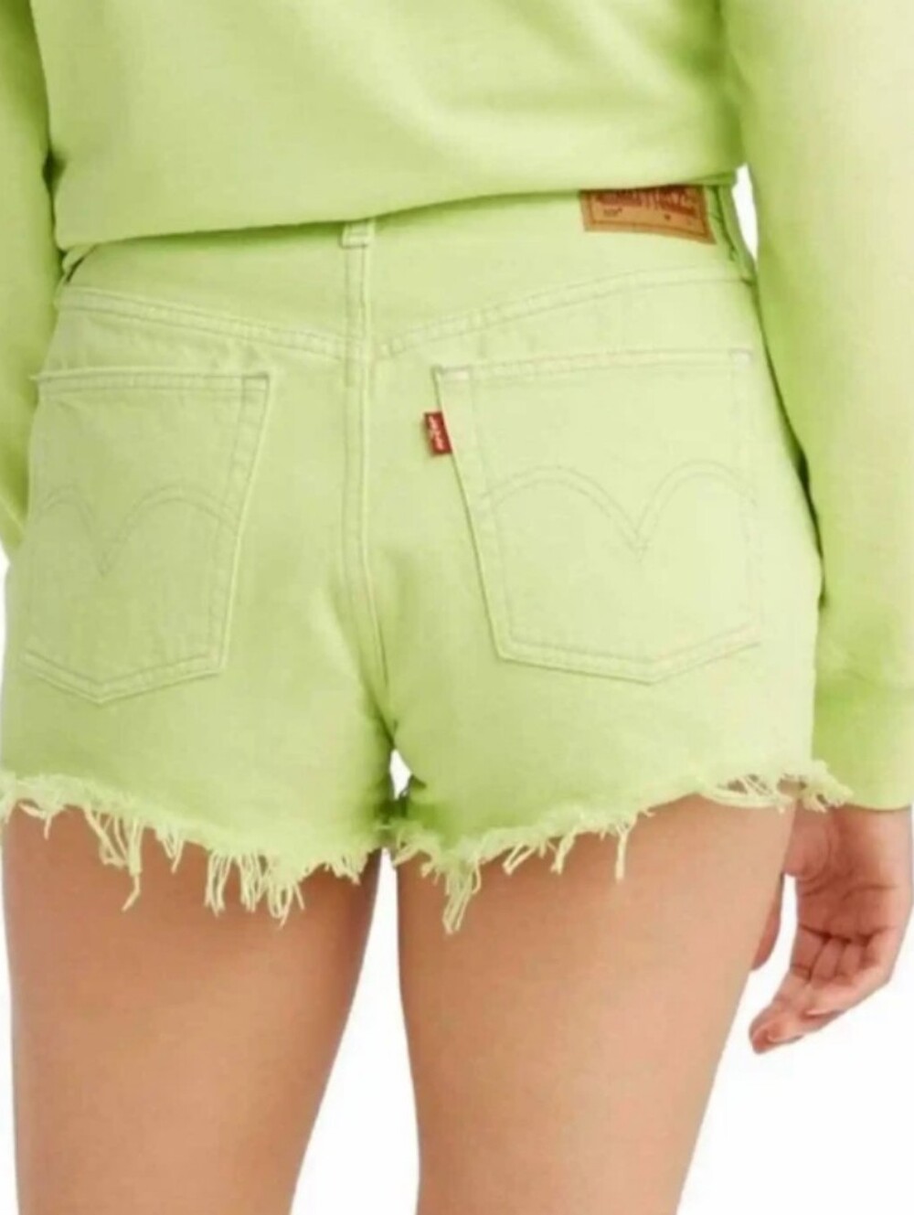 Levi's 501 High Rise Raw Hem Button Fly Shorts